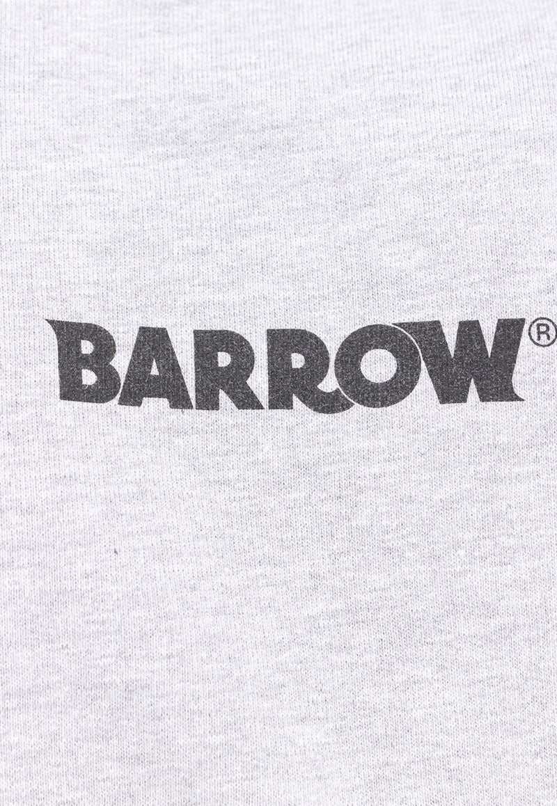 Barrow Logo Print Crewneck Sweatshirt Gray F4BWUASW133_107