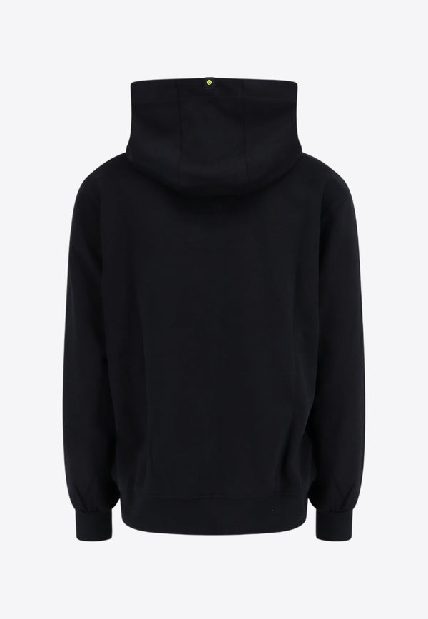 Barrow Bear and Logo Print Hooded Sweatshirt Black F4BWUAHS041_110