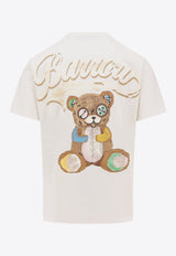 Barrow Bear Logo Crewneck T-shirt White F4BWUATH073_002