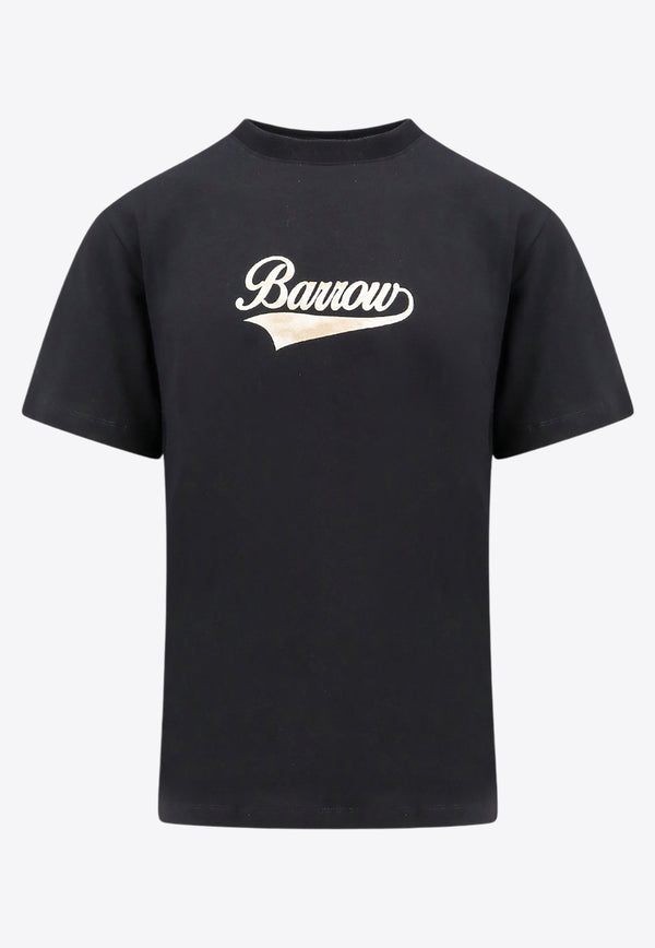 Barrow Bear Logo Crewneck T-shirt Black F4BWUATH073_110