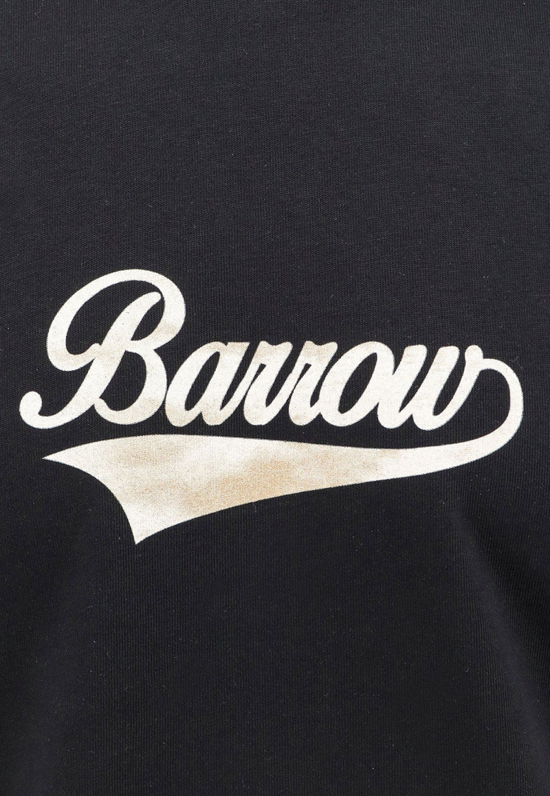 Barrow Bear Logo Crewneck T-shirt Black F4BWUATH073_110