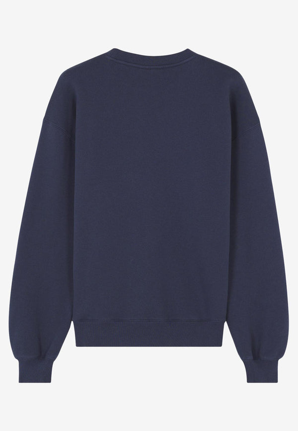 Maison Kitsuné Fox Head Patch Sweatshirt Blue MW00315KM0307_P476