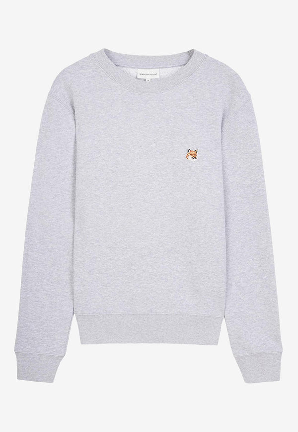 Maison Kitsuné Fox Head Patch Crewneck Sweatshirt Gray LM00301KM0001_H120