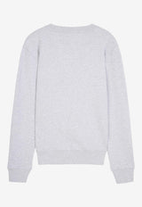 Maison Kitsuné Fox Head Patch Crewneck Sweatshirt Gray LM00301KM0001_H120