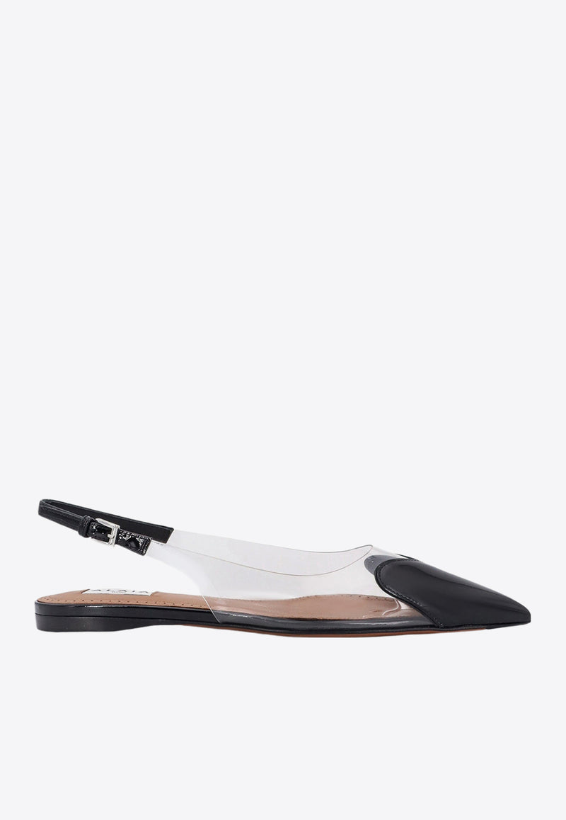 Alaïa Le Cœur Slingback Flats Black AA3E047CK150_999