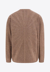 Moncler + Rick Owens  Jumbo Cashmere Sweater Brown MU02D9C02_25X