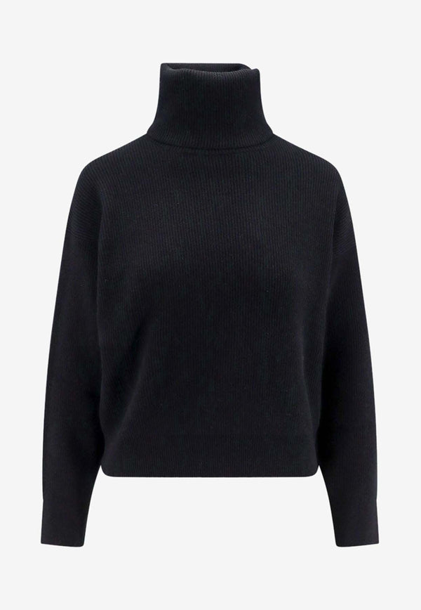 Brunello Cucinelli Wool-Blend Turtleneck Sweater Black M16129313_C101