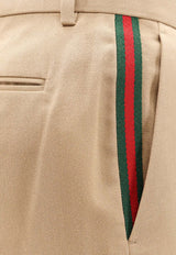 Gucci Web-Stripe Chino Pants Brown 794410ZABPQ_9727