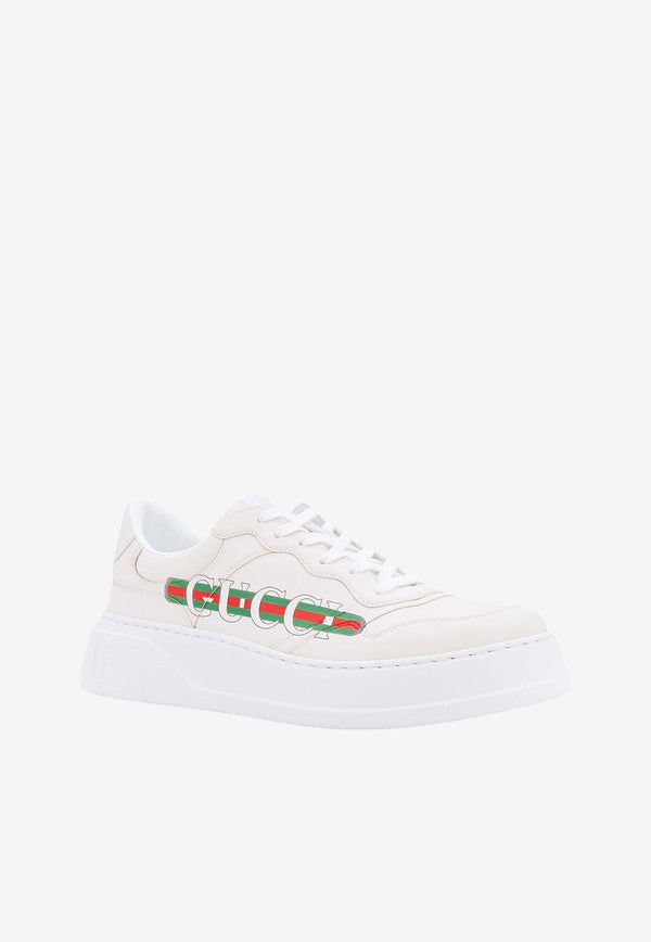 Gucci Logo Print Low-Top Sneakers White 7985392SH50_9014