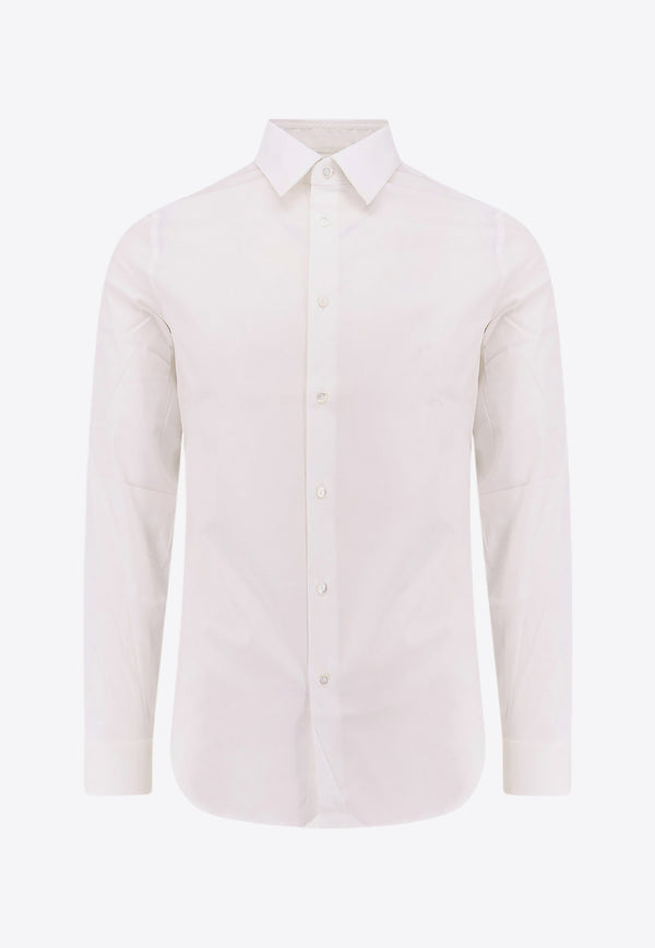 Gucci Pointed-Collar Long-Sleeved Shirt White 79173526242_9000