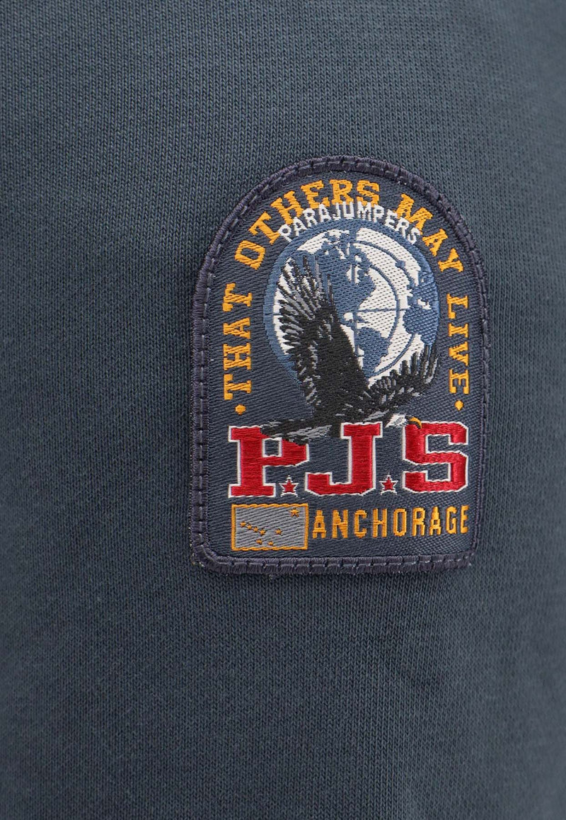 Parajumpers Logo Patch Crewneck Sweatshirt Blue PMFLEY21_300