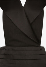 Dolce 
Gabbana Silk Satin Halterneck Vest Black F7AI8TGDCRJ_N0000