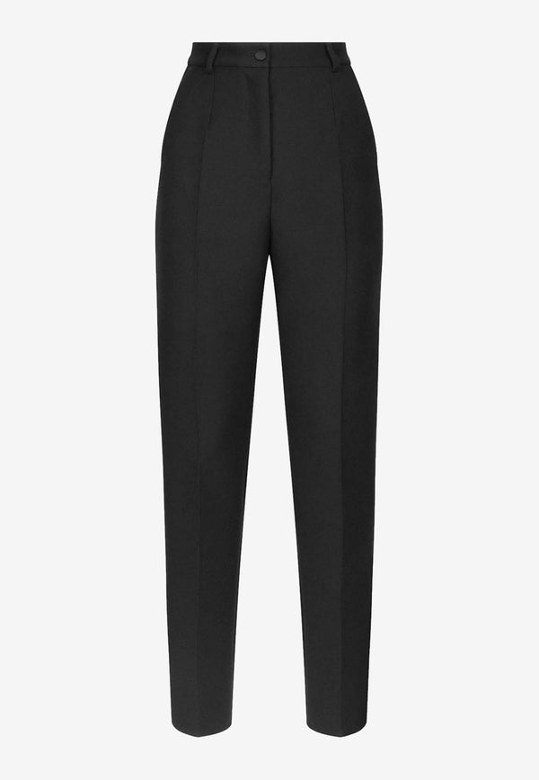 Dolce 
Gabbana High-Waist Tailored Wool Pants Black FTAM0TFU21E_N0000