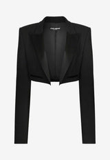 Dolce 
Gabbana Cropped Tuxedo Blazer Black F2919TFU21E_N0000