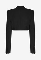 Dolce 
Gabbana Cropped Tuxedo Blazer Black F2919TFU21E_N0000