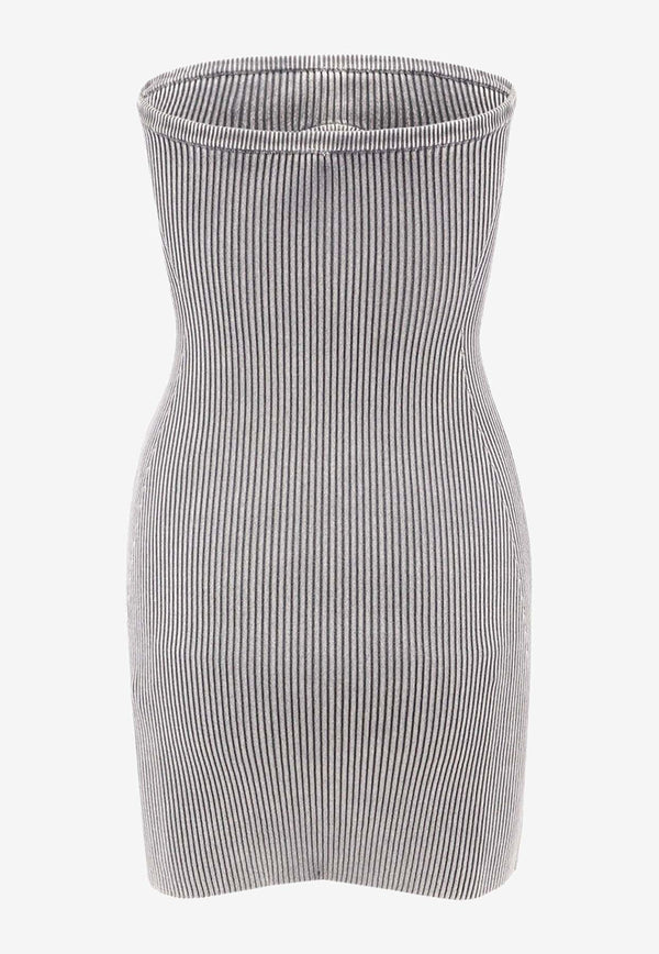 Diesel M-Scolor Cut-Out Logo Strapless Mini Dress  Gray A162820DBDI_9DT