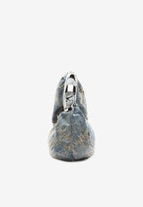 Diesel Grab-D Distressed Denim Hobo Bag Blue X09785P8011_H0674