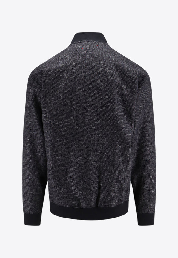 Kiton Ciro Paone Zip-Up Wool-Blend Sweatshirt Gray UMC031K0170E_02