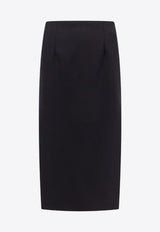 Valentino Grisaille Wool Midi Skirt Black 5B0RAC4488J_0NO