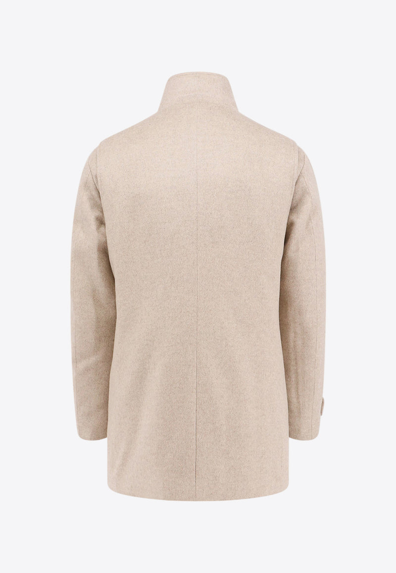 Moorer Trivor High-Neck Coat Beige MOUCA100027_U0252