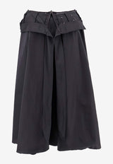 Maison Margiela Taffeta Midi Skirt with Bow Black S51ME0026M35131_900