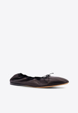 The Row Awar Leather Ballet Flats Black F1539N66_BLK