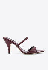 The Row Vika Knot 80 Leather Sandals Burgundy F1548SL1_BRBG