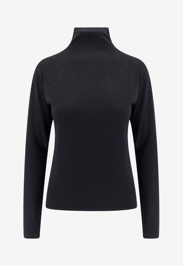 The Row Honna Turtleneck Wool Sweater Black 8295Y590_BLK