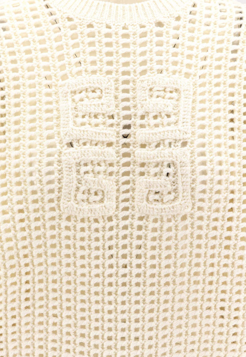 Givenchy 4G Crochet Knit Sweater Cream BW90RF4ZN0_100