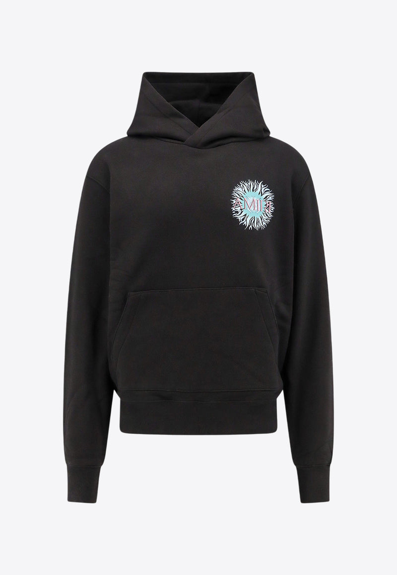 Amiri Sun Logo Print Hooded Sweatshirt Black AMJYHD1056_BLACK