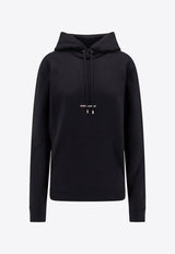 Saint Laurent Logo Hooded Sweatshirt Black 677256YB2EZ_1035