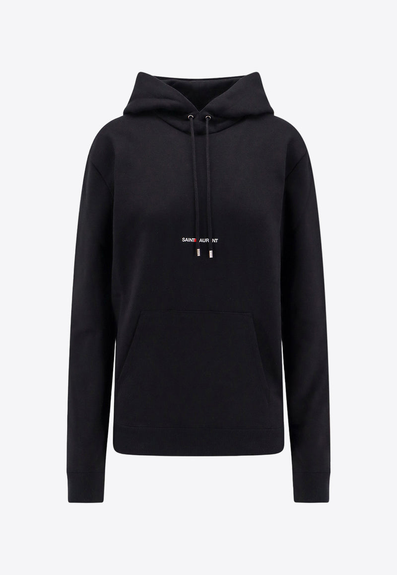 Saint Laurent Logo Hooded Sweatshirt Black 677256YB2EZ_1035