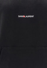 Saint Laurent Logo Hooded Sweatshirt Black 677256YB2EZ_1035