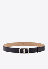 Tod
s T Monogram Leather Belt Black XCMCQR70100SUN_B999