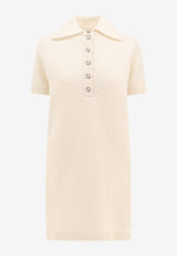 Gucci Wool-Blend Mini Polo Dress White 797895XKD8E_9200