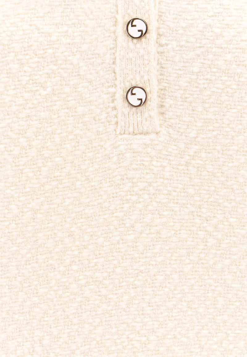 Gucci Wool-Blend Mini Polo Dress White 797895XKD8E_9200