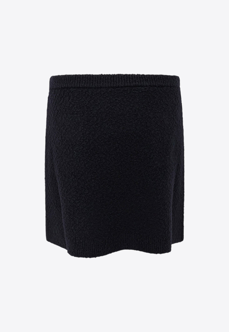 Gucci Wool Bouclé Mini Skirt Black 797893XKD8E_1000