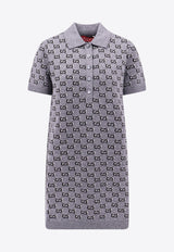 Gucci GG Jacquard Mini Polo Dress Gray 800367XKD8R_1136