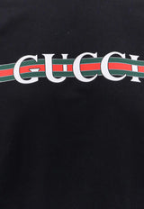 Gucci Gucci Web Print Sweatshirt Black 789582XJGLM_1082