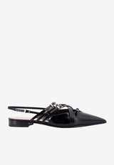 Gucci Leather Pointed Slingback Flats Black 796015CLG00_1000