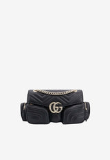 Gucci Small GG Marmont Leather Crossbody Bag Black 795228AADPJ_1000