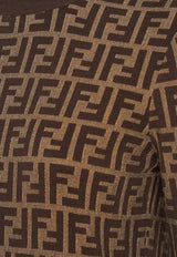 Fendi FF Monogram High-Neck Sweater Brown FZXC73ASJT_F0GGE