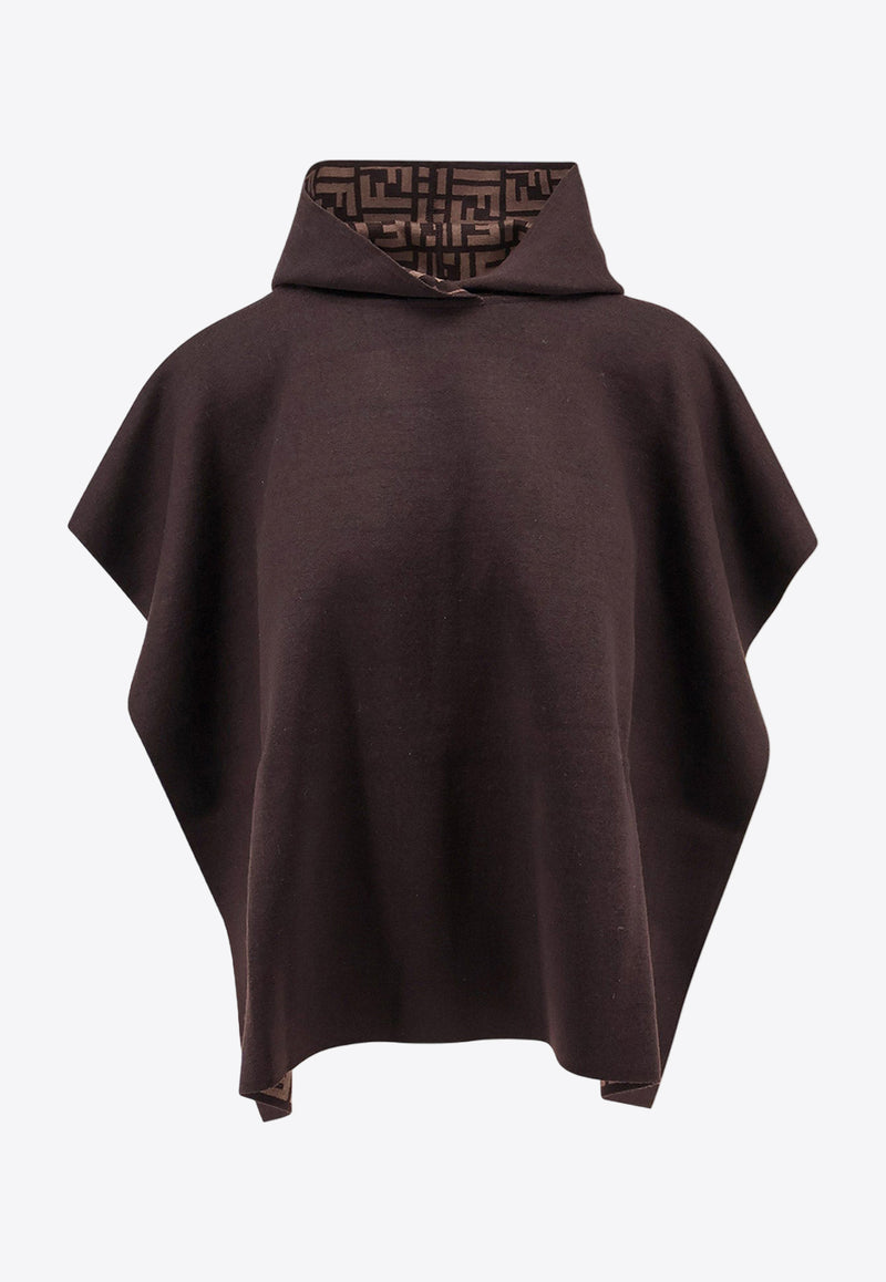 Fendi  Double-Face Wool Poncho Brown FXX781AOJ8_F0GZ3