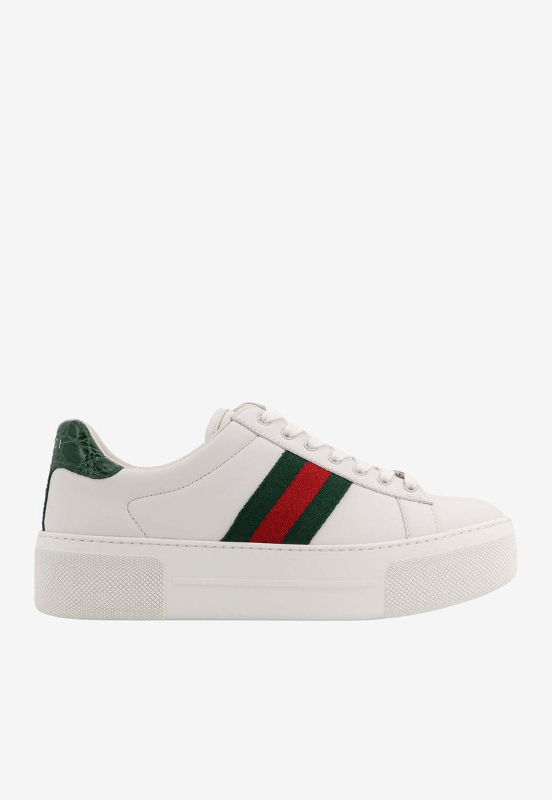 Gucci Ace Web Low-Top Sneakers White 791399AACAG_9055