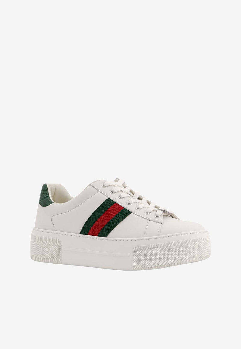 Gucci Ace Web Low-Top Sneakers White 791399AACAG_9055