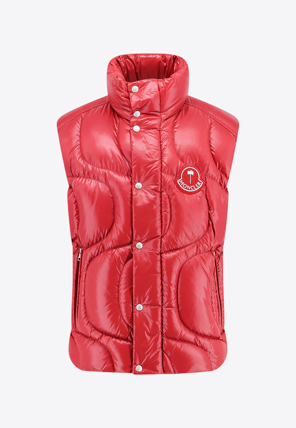 Moncler X Palm Angels Gwenyth Quilted Vest Red 09L1A00016M4441_43A