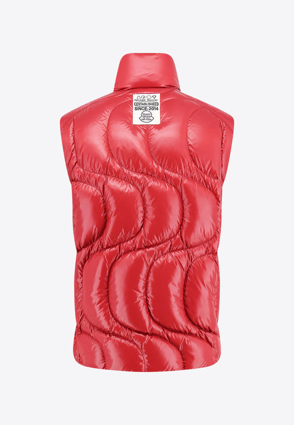 Moncler X Palm Angels Gwenyth Quilted Vest Red 09L1A00016M4441_43A