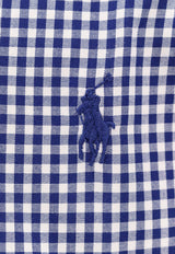 Polo Ralph Lauren Gingham Check Long-Sleeved Logo Shirt Blue 710929345_002