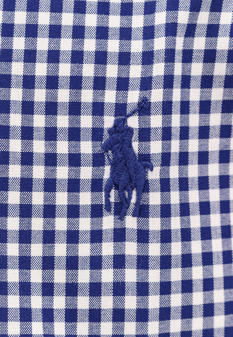 Polo Ralph Lauren Gingham Check Long-Sleeved Logo Shirt Blue 710929345_002