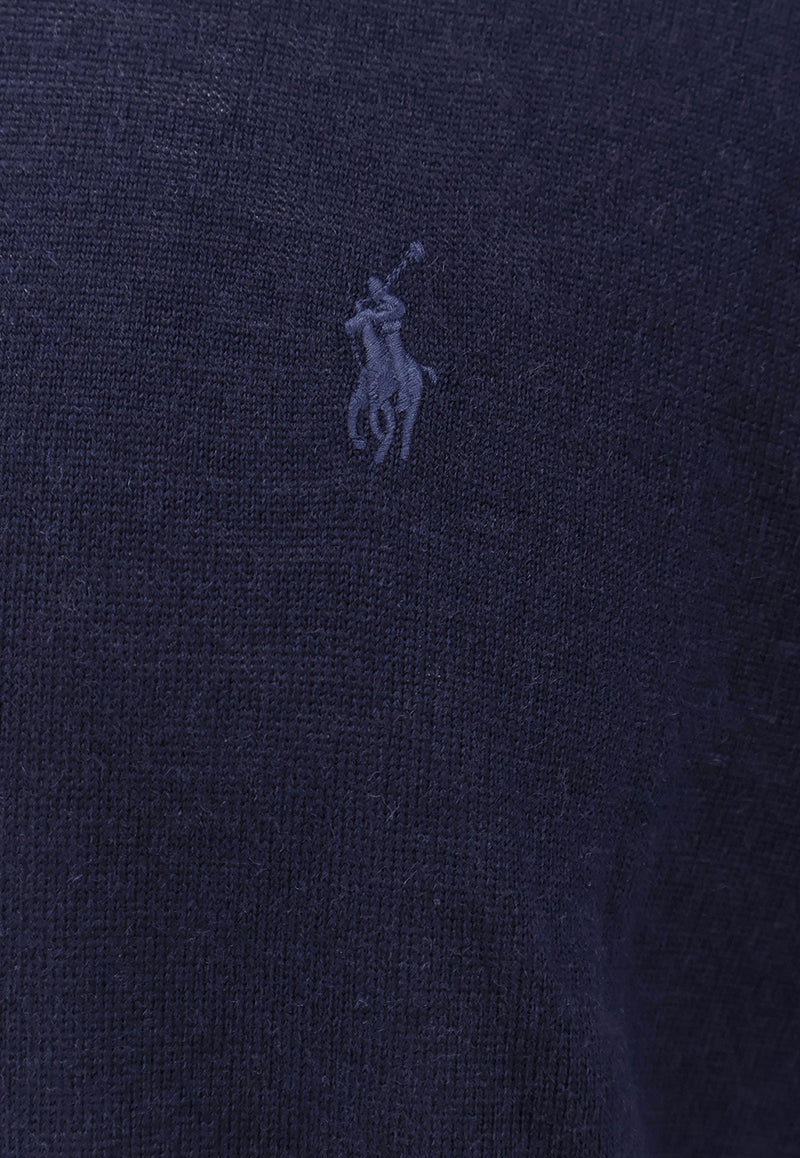 Polo Ralph Lauren Logo Embroidered High-Neck Sweater Blue 710946145_001